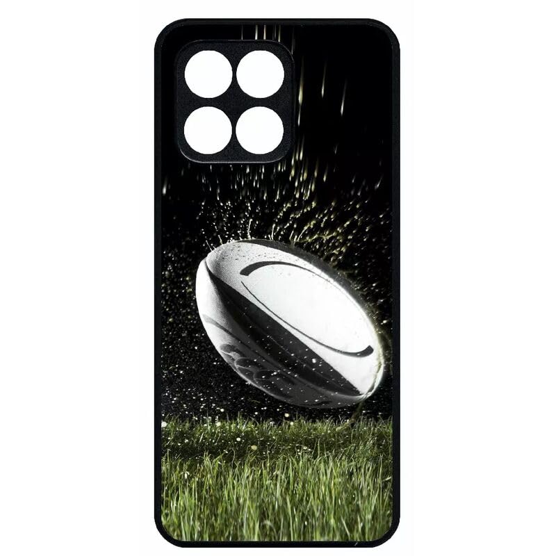 Coque Honor 70 Lite silicone noir antichoc avec motif rugby résistant