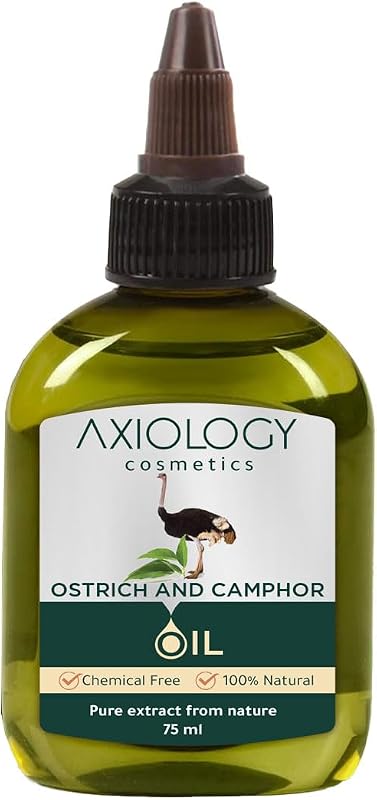 Axiology Organic Ostrich & Camphor Oil - Undiluted, Pure & Natural 75ml