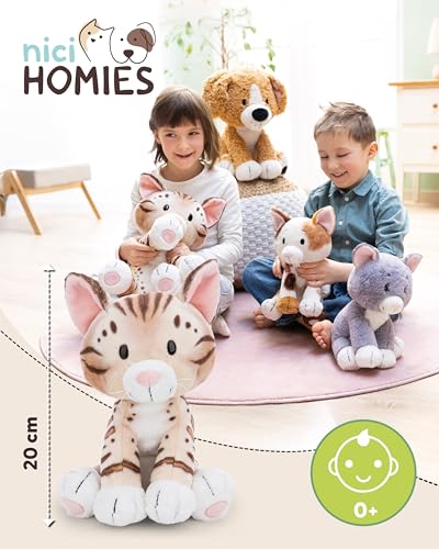 NICI Kuscheltier Katze Bengal 20cm - braun - Weiches Plüschtier – niedliches Stofftier zum Kuscheln & Spielen – tolle Geschenkidee für Kinder & Erwachsene - 62190
