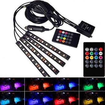 Araç İçi Ayak Altı Led Kumandalı Sese Duyarlı 12'li - RGB