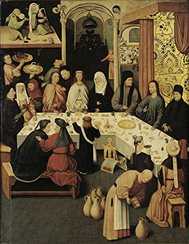 Tableau la tentation du saint Bosch impression d'art mural premium 60x90cm