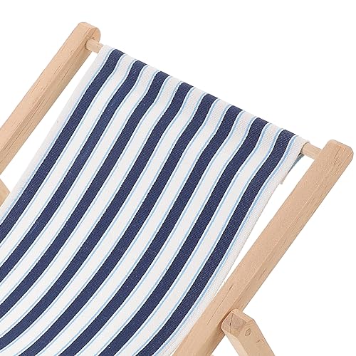 ifundom Klappbarer Strandstuhl Aus Holz Kleiner Klappbarer Strand-Sonnenstuhl Lounge-Liegestuhl Nautische Dekoration Für Zuhause Schreibtisch Gartendekoration