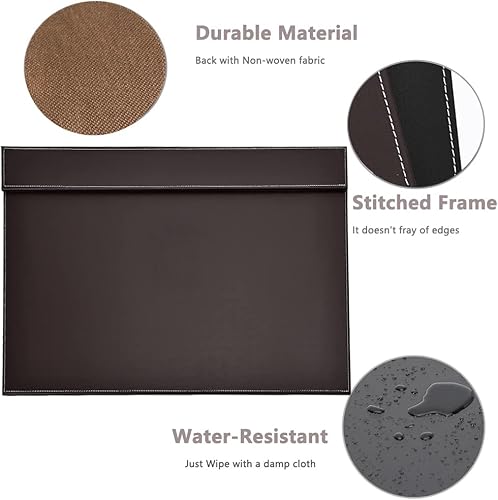 Miniatura 6 de KINGFOM Alfombrilla y alfombrilla de escritorio de piel sintética ultra suave para escritorio de oficina y dibujo A3A4 protector de mesa de papel de