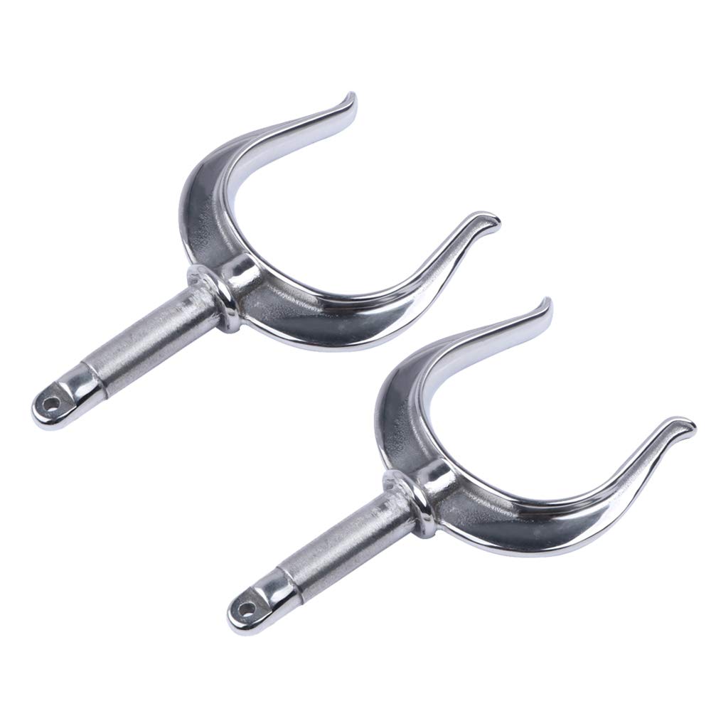 XinKunmarine Boat Stainless Steel Oarlock Socket, XK Marine [2 Pack] Side Mount Rowlock Socket