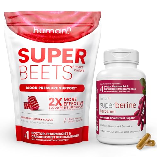 humanN SuperBeets Heart Chews & SuperBerine Capsules