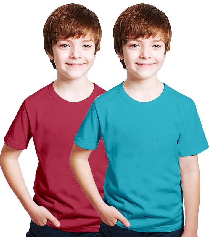 Image of XENOVAURBAN Kids Unisex Combo Round Neck Cotton T-Shirt - P