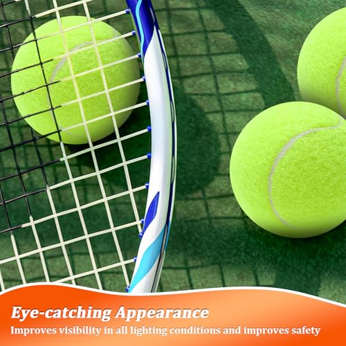 Yonality 6 Stück Tennisbälle, Sports Training Tennis, Elastic Tennis Ball, für Tennisspieler Aller Spielstärken, mit Filz für Hohe Sichtbarkeit, für Unterricht, Ballmaschinen und Hunde Spielgerät