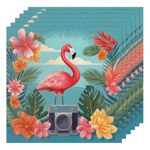 Servilletas de tela estampado animal pack de 6 50.5x50.5 cm miniatura 1