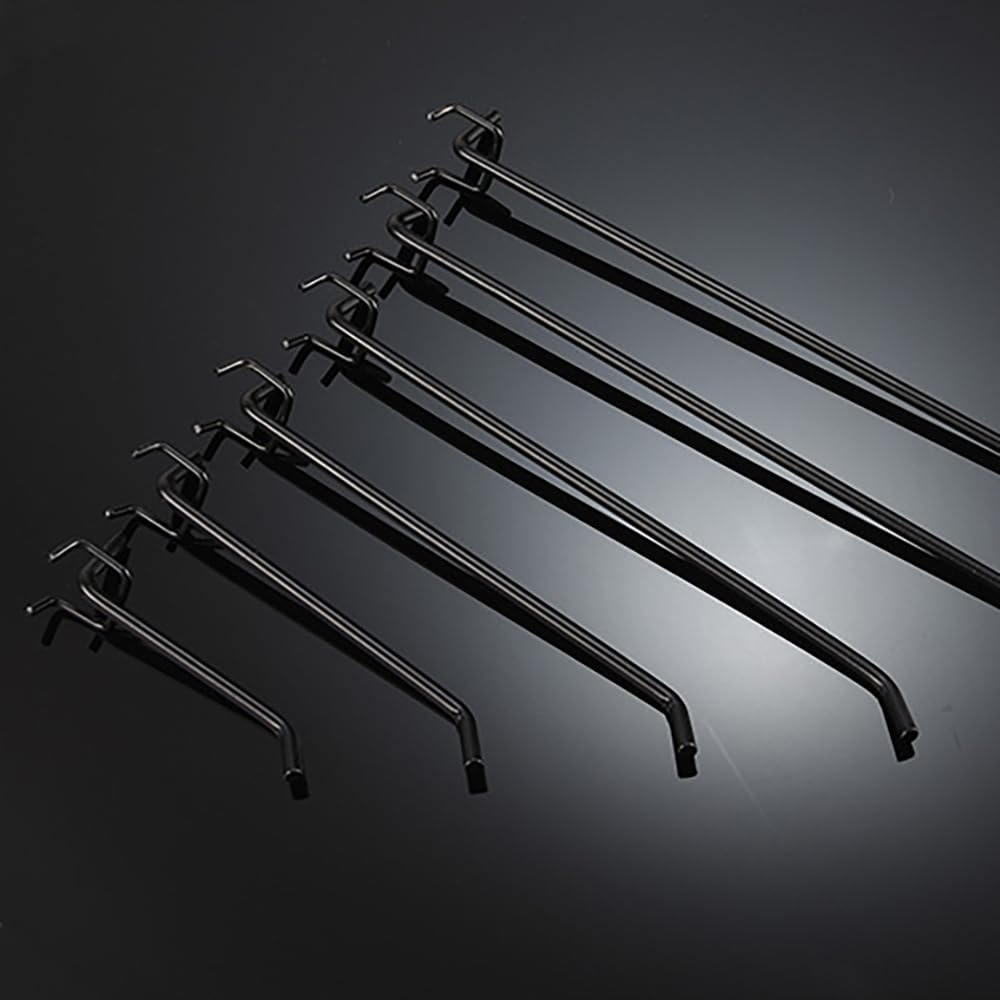 25-Pack 4 Inch Pegboard Hooks, 1/8" Fit Galvanized Steel, Rubber Tips, For Garage Shop Kitchen Organization (Silver)