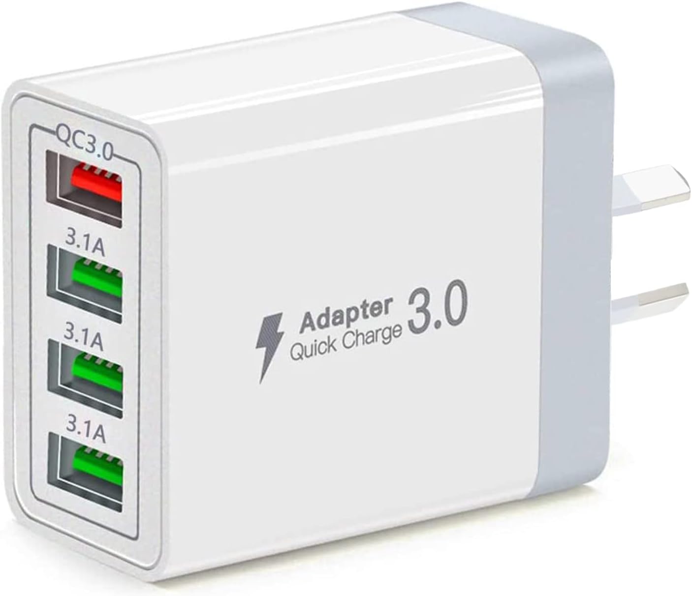 USB Charger, QC 3.0 4 Port USB Wall Charger Block, Fast USB Wall Plug