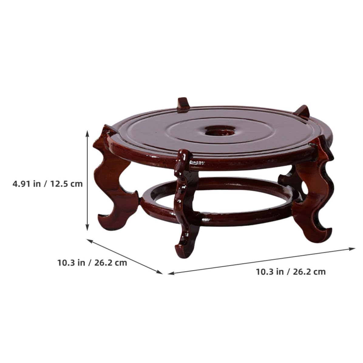 Toyvian Soporte y Protege el Suelo de Humedad Hogar para Plantas Patas Pequeñas de Madera Base Resistente Fácil de Transportar para Macetas de Interior