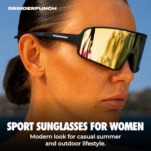 Image of grinderPUNCH Running Baseball Sunglasses for Men Women Sports Cycling Glasses Softball Sunglasses UV400 Protection