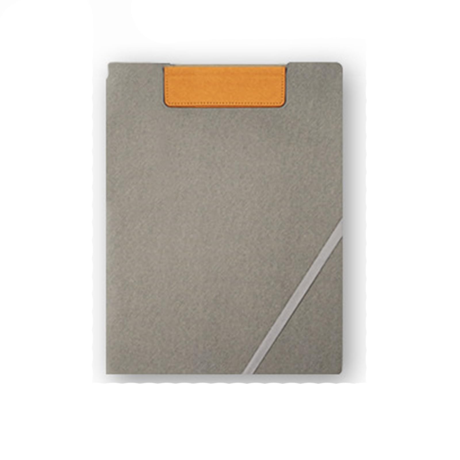 A4 Clipboard Magnetic Folder, Leather Document Case Clip Board A4 Clipboard Business Portfolio Padfolio File for Work Writing Conference Folder Legal Pad (Grey)