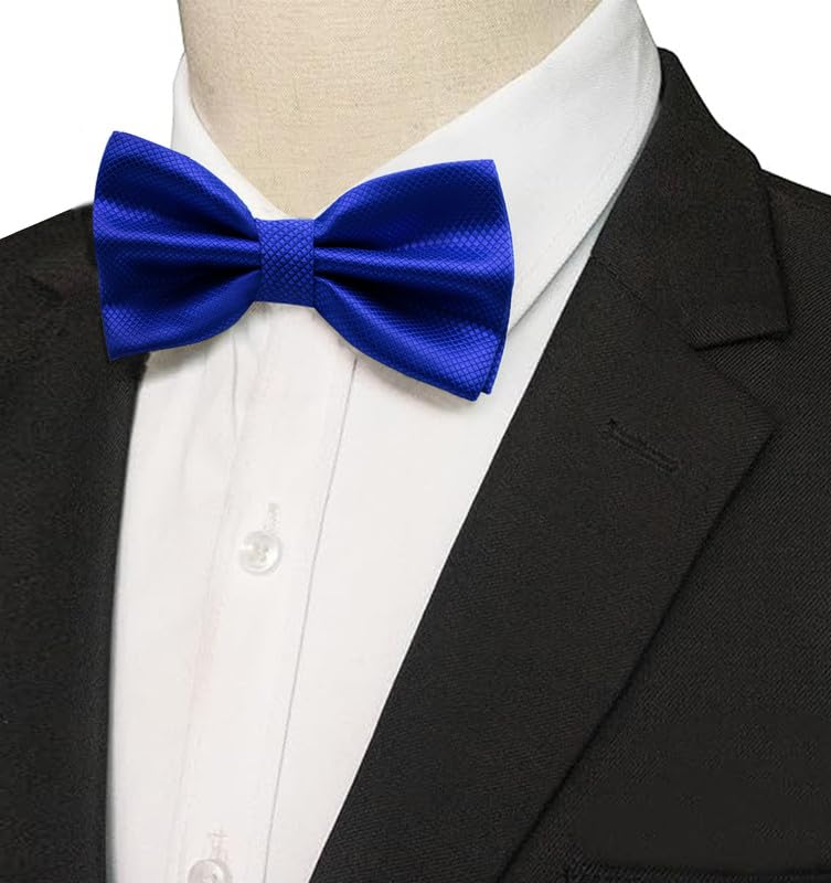 Image of MAGE MALE Men's Classic Solid Pre-tied Bow Tie for Wedding,Formal Tuxedo Adjustable Neck Bowtie