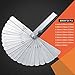 Stainless Steel Feeler Gauge Dual Marked Metric and Imperial Gap Measuring Tool (0.04-0.63 mm, 26 Blades)