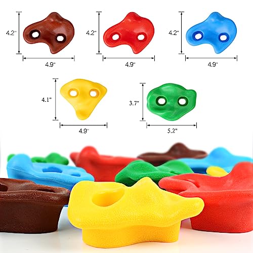image for TOPNEW 20 PCS Rock Climbing Holds for Kids, Rock Wall Holds with 6.56 