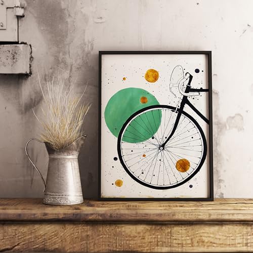 Tableau abstrait vélo pour réveiller une déco murale blanche - 2