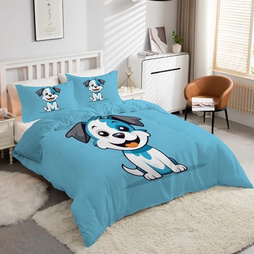 Housse de couette 220x240 chiot en microfibre douce avec zip solide - 2