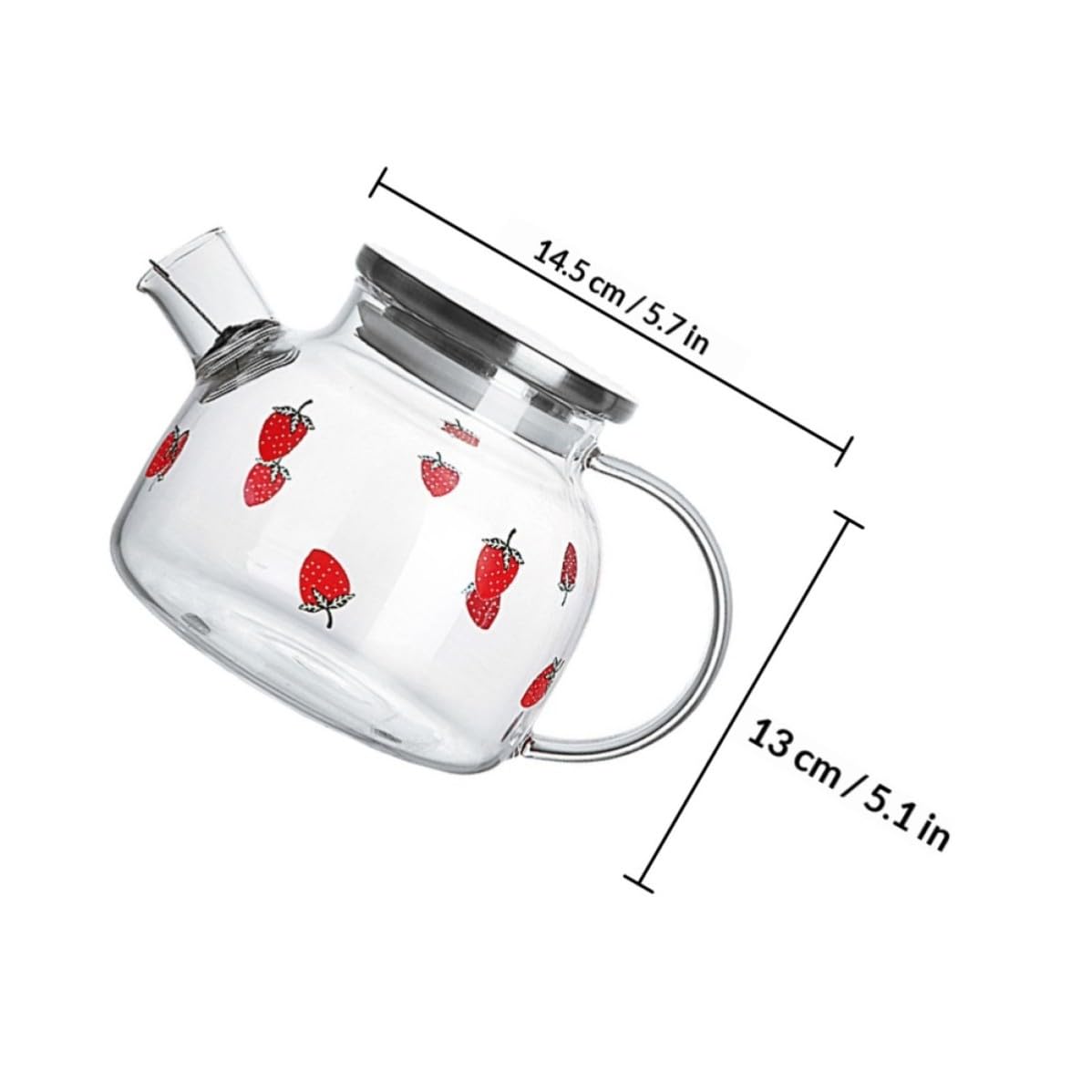 Glaskrug aus Hochborosilikat Glas 1l mit Dickem Material und Bruchsicherem Design für Sommerferien im Garten und Haushalt 1 Satz Saftkrug aus Glas