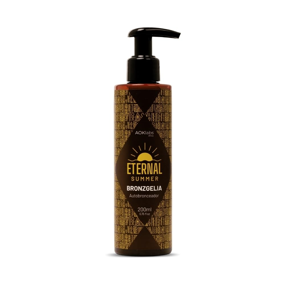AOKlabs- BRONGZELIA Crema autobronceadora hidratante, emulsión fluida de rápida absorción 200ml.