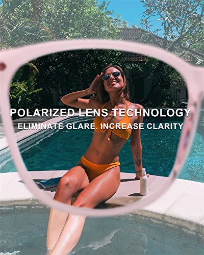 Image of 2 Packs Sunglasses for Women Polarized UV400 Protection Lens Big Frame Fashion Glasses Trendy Stylish Shade