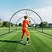 VEVOR Baseball Batting Cage, 19.9 x 12.0 x 8.2 FT Freestanding Portable Batting Cage, Hitting Cages with 30-Ply Knotted HDPE & Pitching Machine Opening, Battings Cages Netting for Indoor Outdoor