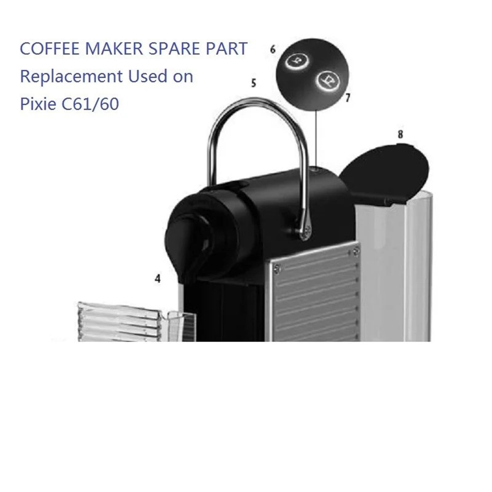 Macchine Da Caffè Con Griglia Antigoccia,Compatibile Con Krups,Compatibile Con Nespresso,Griglia A Vassoio C61 / C60 EN125