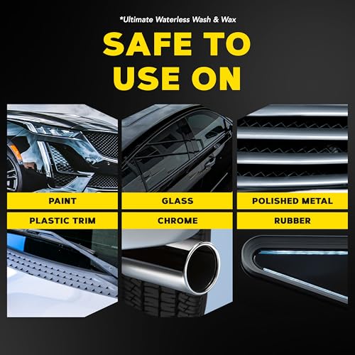 Image of Meguiar's Waterless Wash Kit - This Premium Car Detailing Kit Gently Removes Dirt and Grime, Adds Shine and Protects Several Surfaces on Your Car Without Water - Get Amazing Results Detailing Anywhere