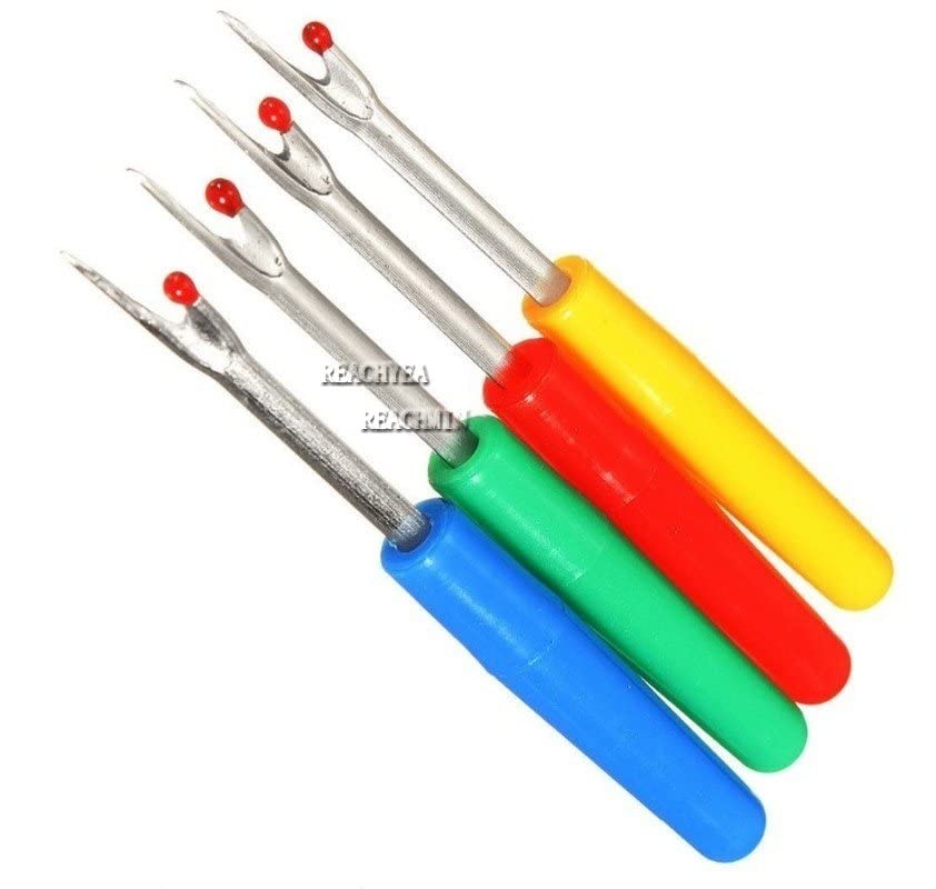4pcs X Plastic Handle Seam Stitch Ripper Unpicker Thread Cutter Sewing Tool - (Color: Random)