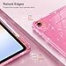 Fintie Slim Case for iPad (A16) 11th Generation 11 Inch (2025), iPad 10th Generation 10.9 Inch (2022) - Glittering Sparkly Shockproof Cover with Shiny Clear Back Shell & Pencil Holder, Pink