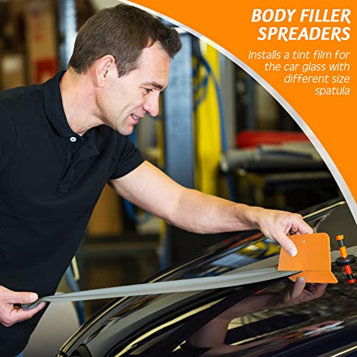 Image of Frienda 6 Pcs Body Filler Spreaders Plastic Tools for Automotive Applying Putties Glazes Caulks and Paint (3 Sizes)