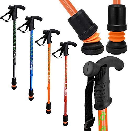 Stoßdämpfender gehstock mit derby-griff