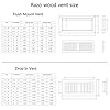 Razo White Oak Wood Flush Mount Floor Register Vent Cover, 6x14 Inch (Duct Opening), 3/4 Inch Thickness, with Damper, Unfinished #4