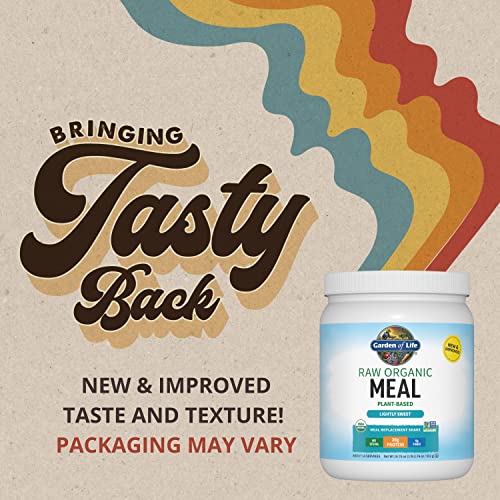 Garden of Life Raw Organic Meal Replacement Powder, Lightly Sweet, 14 Servings, 20g Plant Based Protein Powder, Superfoods, Greens, Vitamins Minerals & Probiotics, All-in-One Shake, 1.14 lbs - Image 3