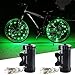 KaiDengZhe USB Rechargeable Vélo Roue Lumières Super Lumineux Vélo LED Lumière Vélo Rayé Lumière pour une Sécurité Ultime et Style (2 Pneu, Vert)