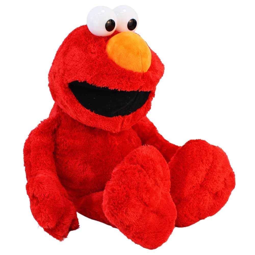 Sesamstraße Elmo Kuscheltier, Rot, ca. 72 cm stehend, Weiches Plüschmaterial, Klassische Kunststoffaugen