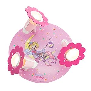 Elobra Kinderzimmerlampe Prinzessin Lillifee Laternennacht, Wand- und Deckenleuchte, Holz rosa, 130964, 30.0 x 30.0 x 18…