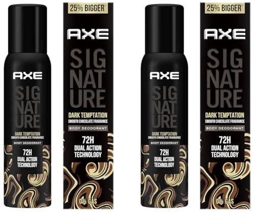 Image of Axe Signature Dark Temptation No Gas Deodorant Bodyspray For Men, 154ml (Pack of 2)