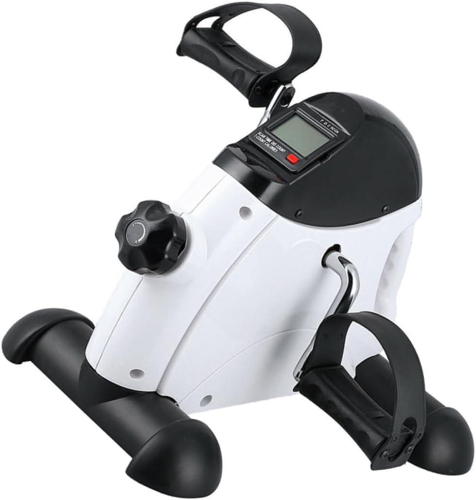 Mini Fitness Bike Pedal Leg and Arm Exercise Machine Lcd Monitor Easy to Use No Battery