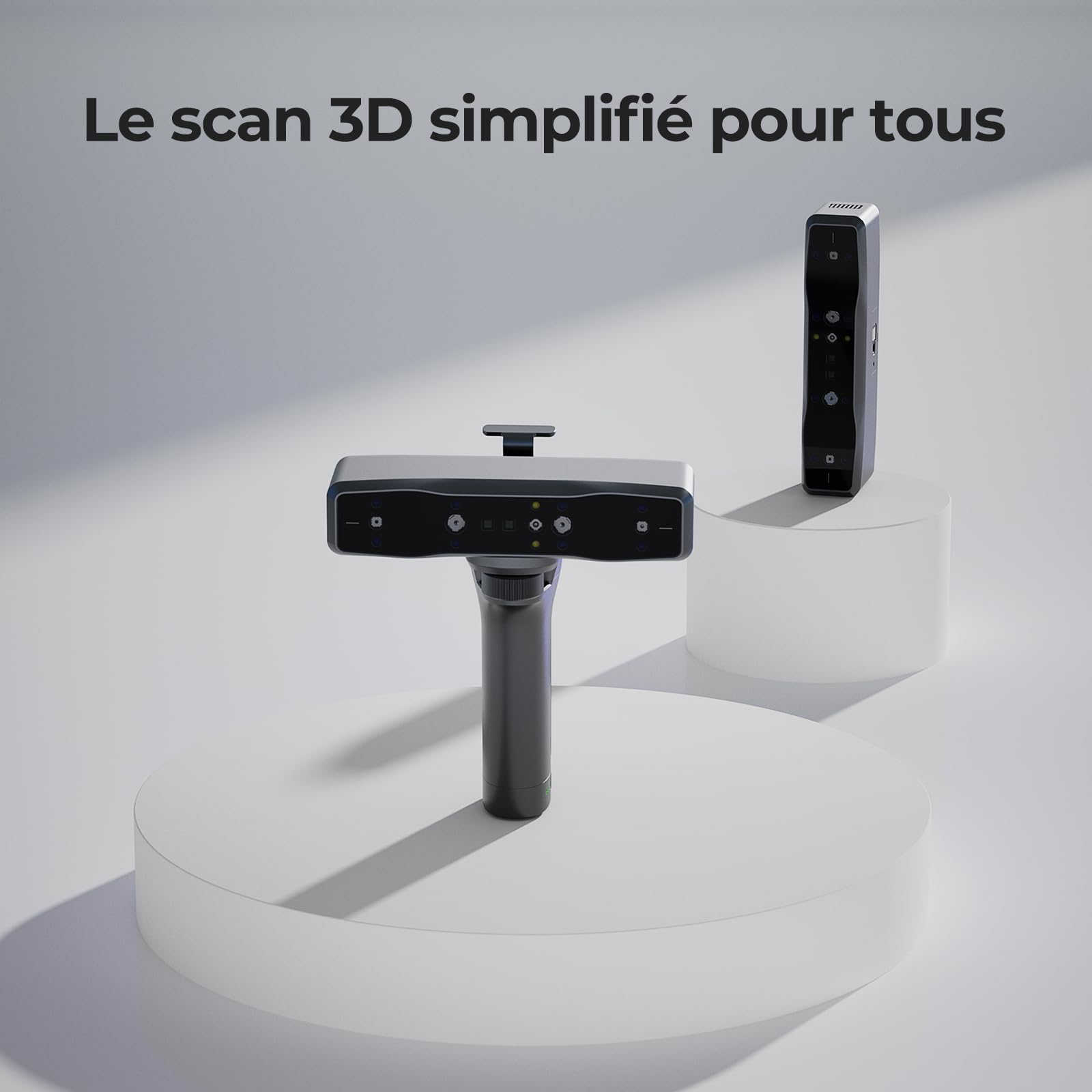 Creality Scanner 3D Otter Lite Basic, Précision de 0,05 mm, Conception Innovante à Quatre Yeux, Convient à Toutes les Tailles, 30 Images par Seconde, Technologie de Lumière Structurée DOE 3D