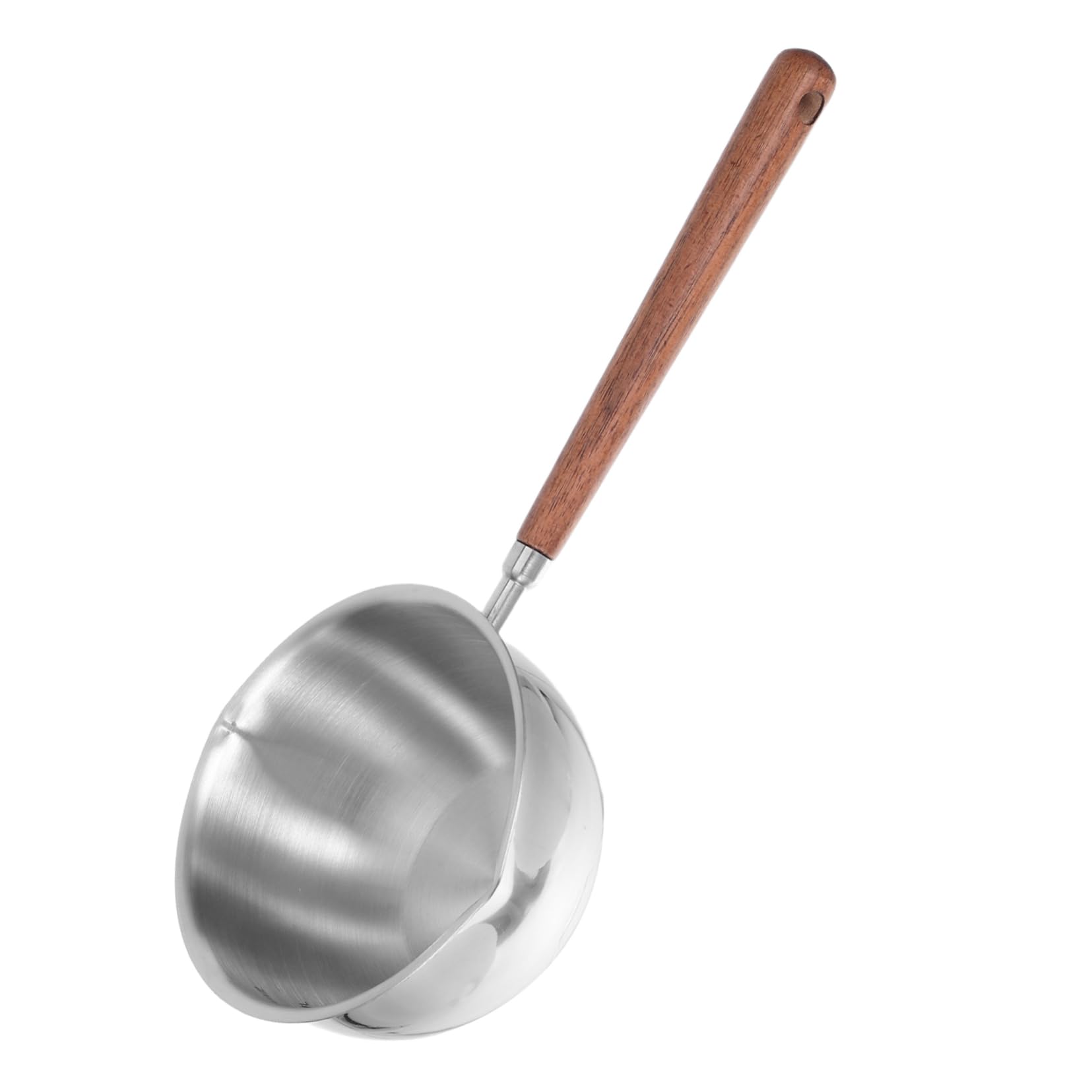 Stainless Steel Long Handle Ladle with Dual Pouring Spouts Ergonomic Serving Spoon for Soups and Sauces Heat Resistant Design for Kitchen Use