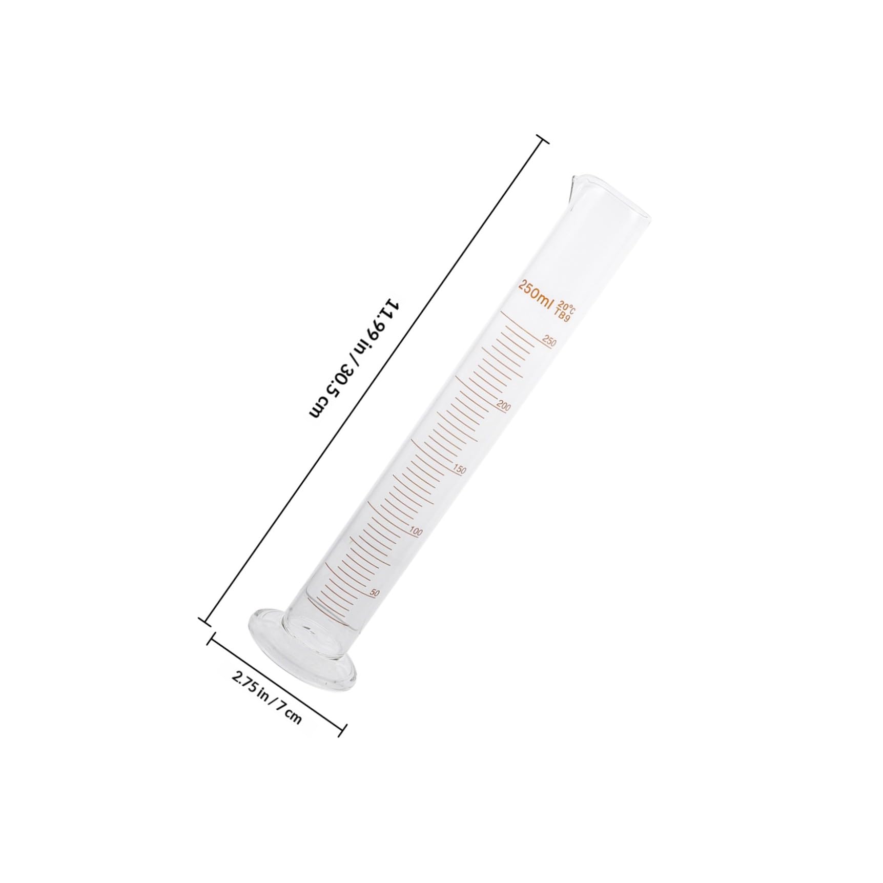 Set di 9 Pezzi di Vetro Scientifico per Laboratorio Cilindri Graduati e Becher in Materiale Sintetico da 50ml a 250ml per Misurazioni Accurate in Ambito Educativo
