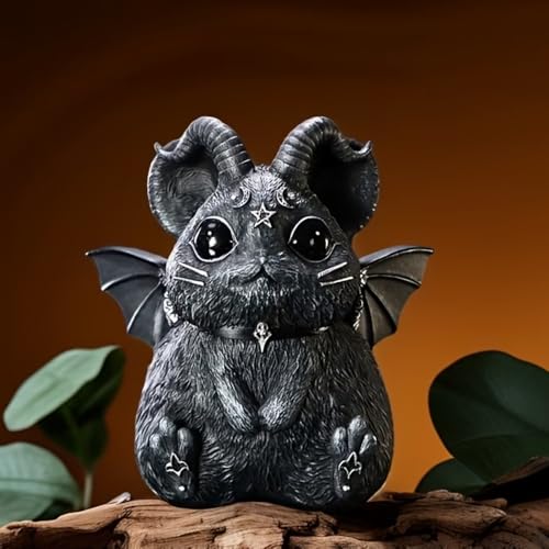 Estatua decorativa de gato murciélago ornamental miniatura 6