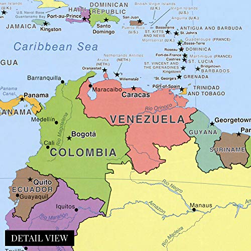 Historix 2006 Latin America Map Poster - 24X30 Inch Central And South America Map - Latin American Poster - South America Map Poster - South America Wall Map #TOP1