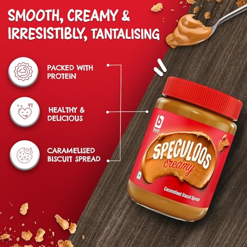 Image of Boni Speculoos Creamy Biscuit Spread - 400g | Caramelised Biscuit Spread | Made in Belgium | Vegan | For Bread & Snacks (Pack of 1)