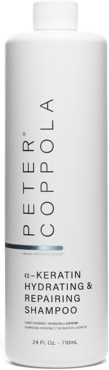 a-Keratin Hydrating & Repairing Shampoo - Ultra-repairing & Gentle Cleansing Sulfate Free Shampoo Repairs Damaged Hair - Nourishes, Conditions, And Prevent Breakage (24 Fl Oz)