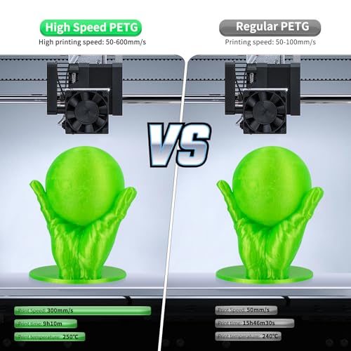Image of IEMAI Clear PETG Filament 1.75mm 2KG Bundle, 1KG x 2 Spools Orange & Fluorescent Green, Glossy Transparent Finish PETG 3D Printer Filament for Lampshades, Home Decor & DIY Models