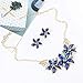 Ladies Flower Shape Shiny Crystal Necklace And Earring Elegant Feminine Set Of Necklace Earring Fashion