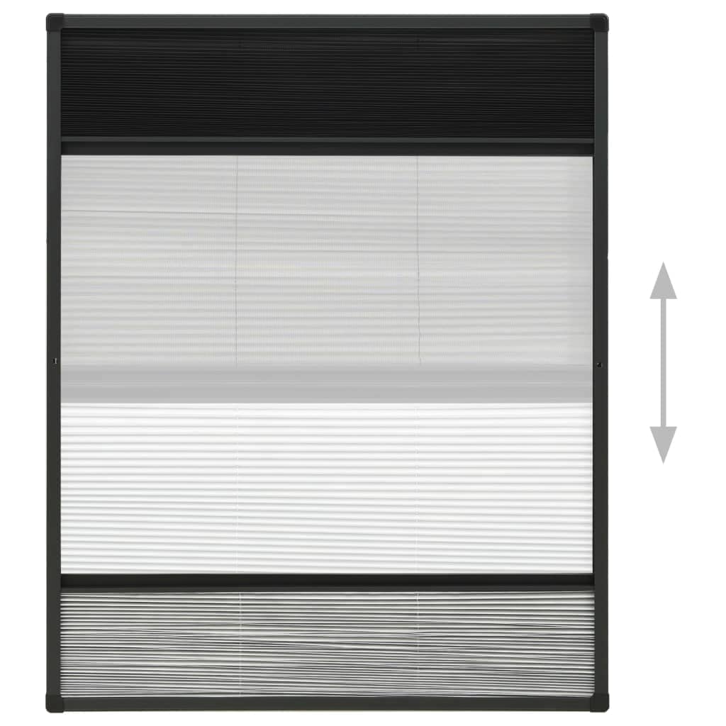 vidaXL Plissee Fliegengitter für Fenster Aluminium 80 x 100 cm und Vorzelt