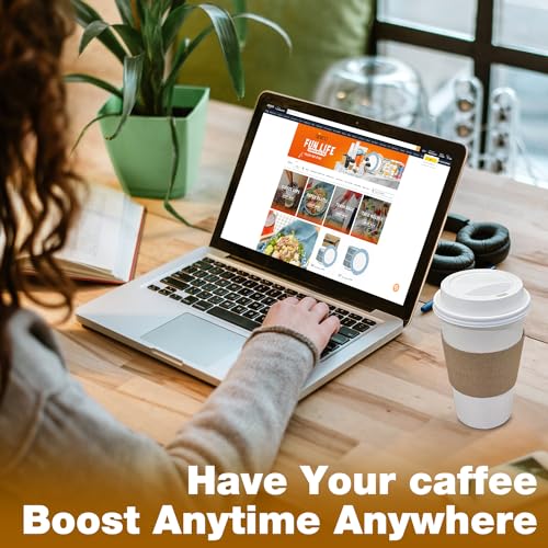 Ginkgo 100 Pack 16 oz Disposable Coffee Cups with Lids and Sleeves Leak-Proof White Paper Cups, To Go Hot Beverage Cups for Christmas, and Everyday Use